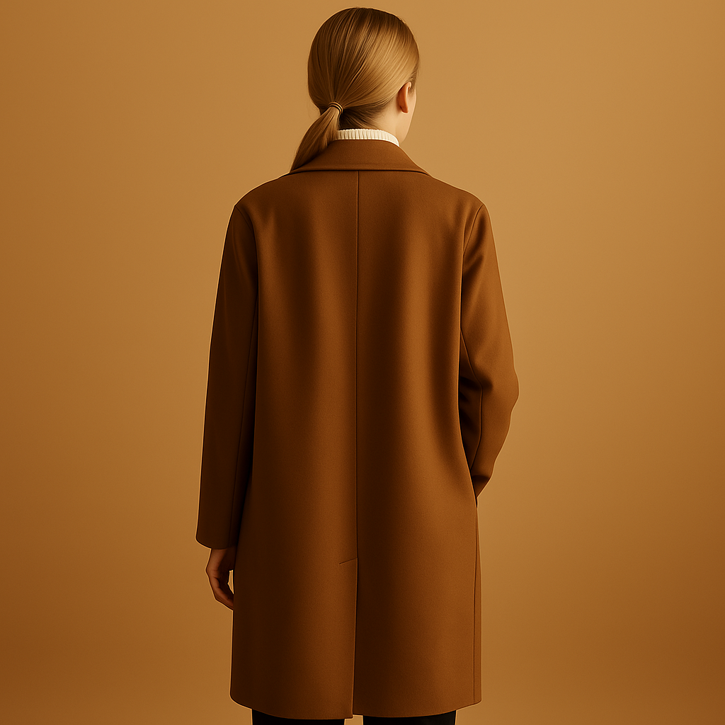 Ladies Oversized Wool Coat with Soft Insulated Lining