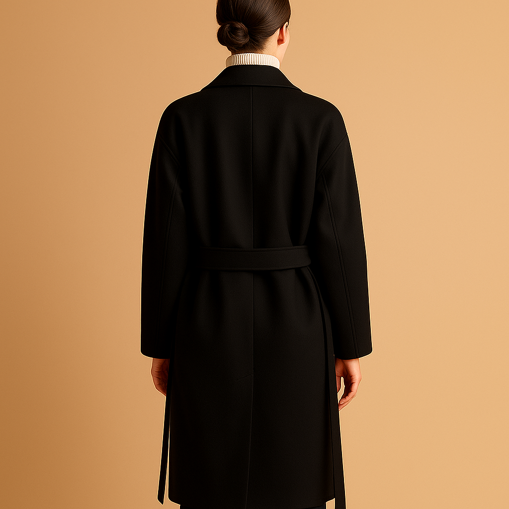 Ladies Oversized Wool Coat with Soft Insulated Lining