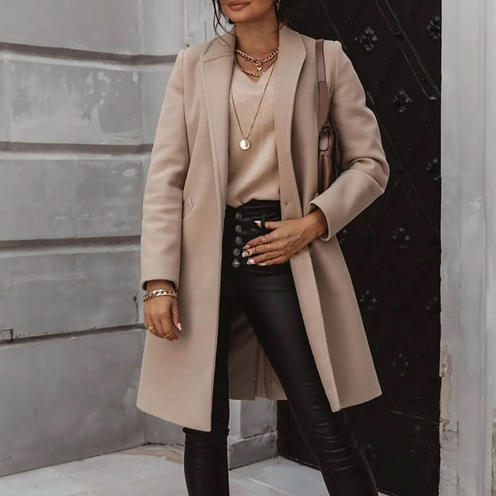 Classic Fit Women's Long Coat - OutfitLondon