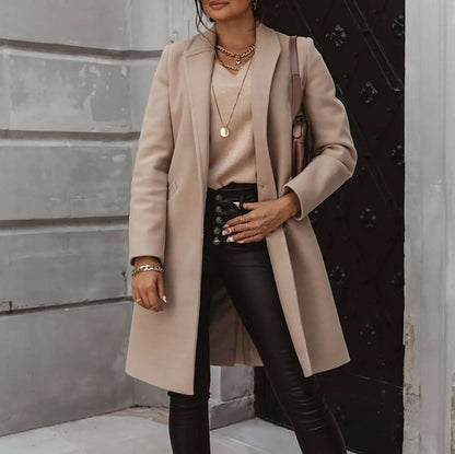 Classic Fit Women's Long Coat - OutfitLondon