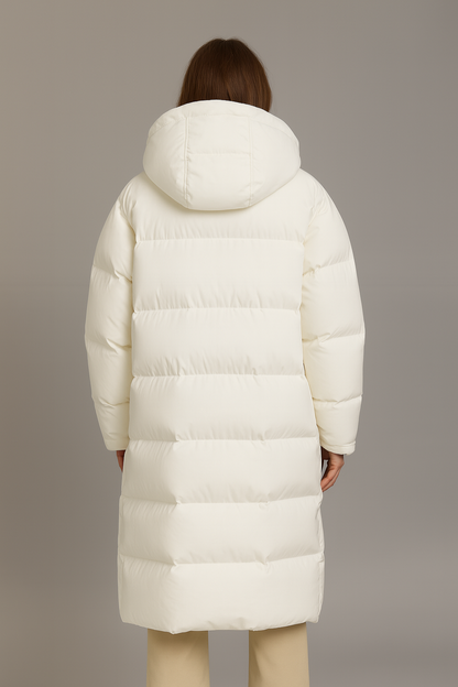 Women's Down Filled Parka Coat - Warm Hooded Winter Jacket