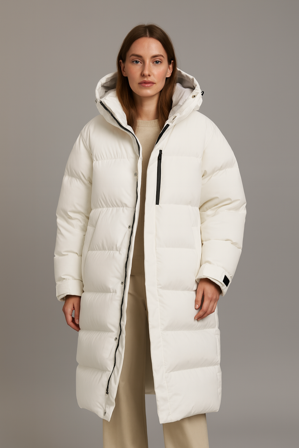 Women's Down Filled Parka Coat - Warm Hooded Winter Jacket - OutfitLondon