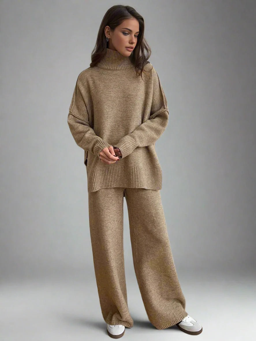 Cozy Women's Knit Sweater Set - OutfitLondon