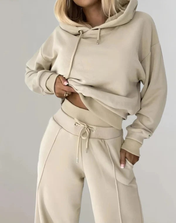 Soft Women's Casual Hoodie Jogger Set