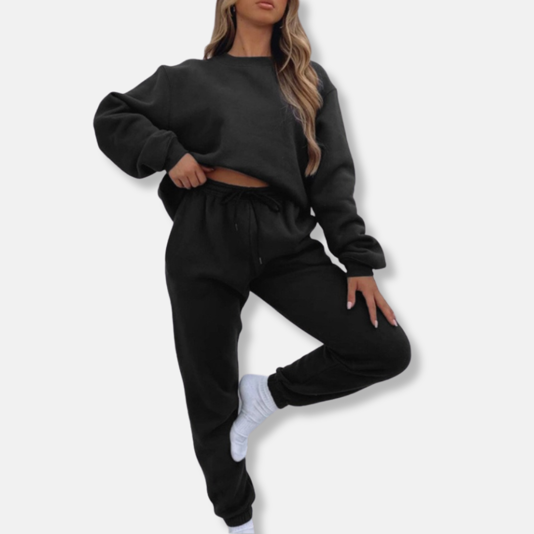 Cozy Women's Lounge Set - Soft Top and Bottoms - OutfitLondon