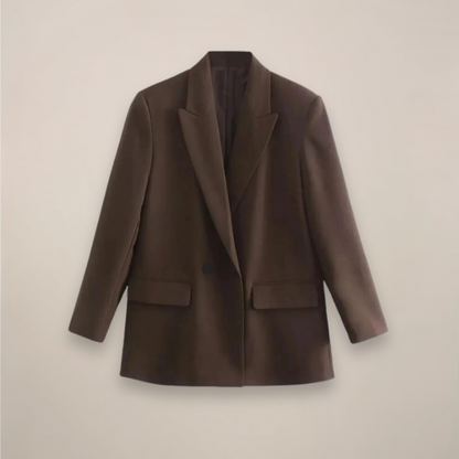Women's Large Fit Long Tailored Coat Jacket