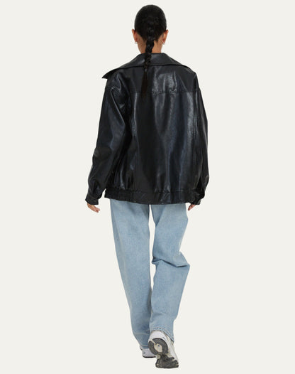 Ladies Oversized Notch Collar Jacket