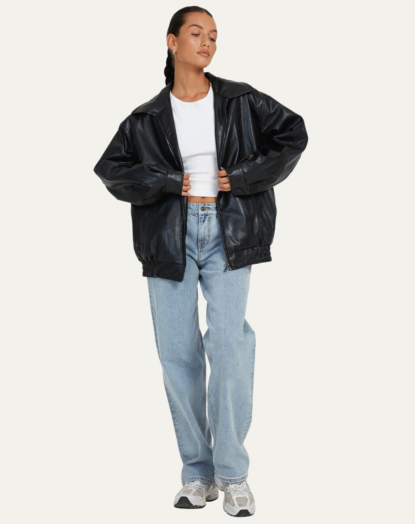 Ladies Oversized Notch Collar Jacket
