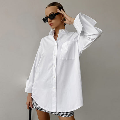Comfortable Women's Long Sleeve Button Up Shirt - OutfitLondon
