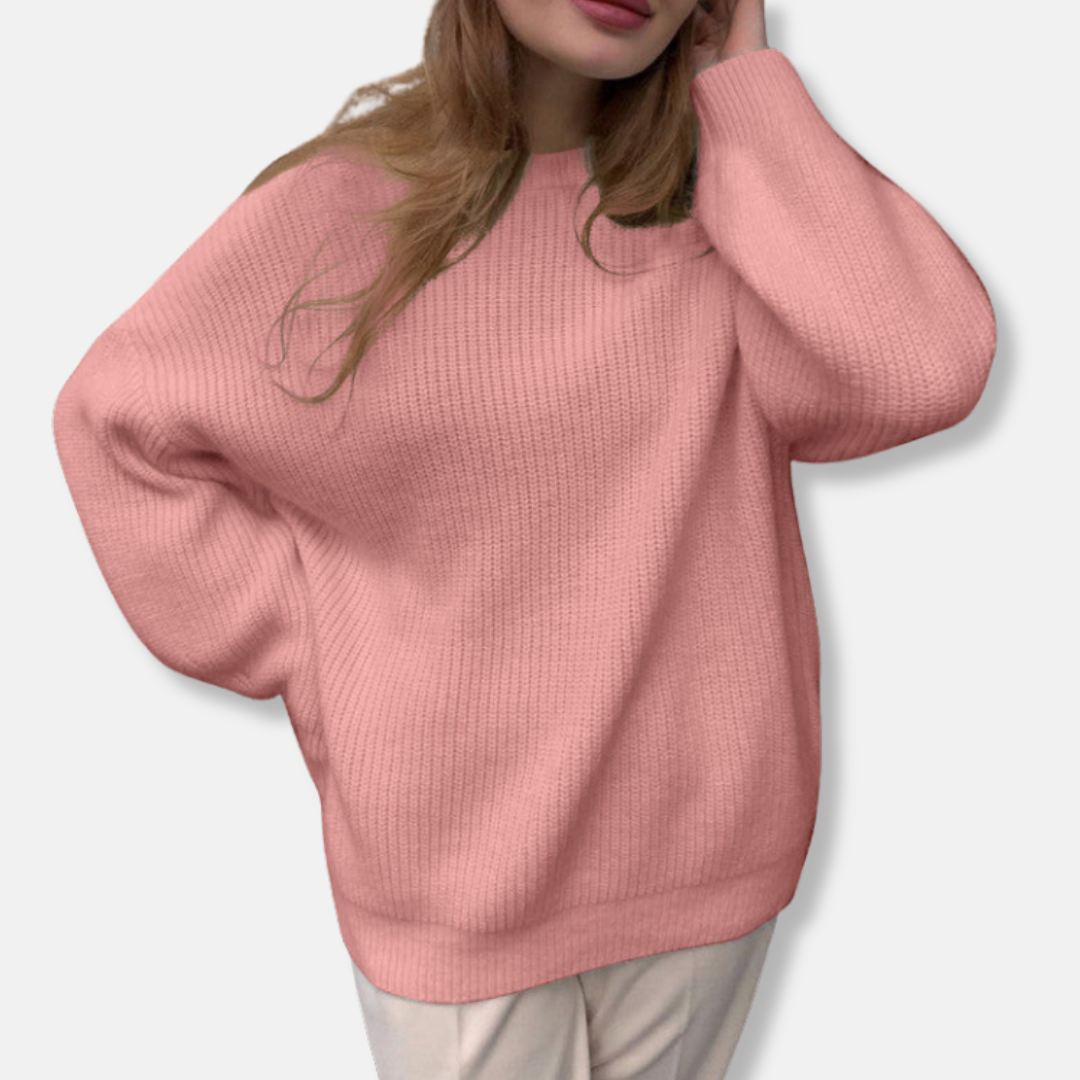 Cozy Women's Long Sleeve Crew Neck Sweater