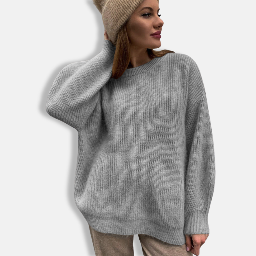 Cozy Women's Long Sleeve Crew Neck Sweater