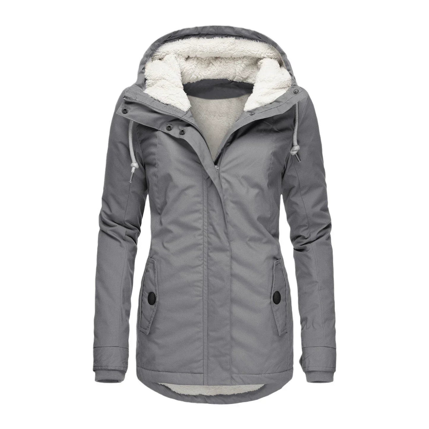 Warm Water-Repellent Parka Coat for Women