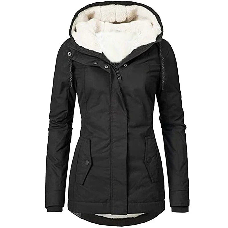 Warm Water-Repellent Parka Coat for Women - OutfitLondon