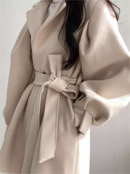 Women's Padded Jacket with Belted Waist and Short Style