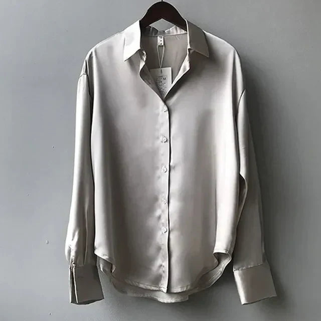 Ladies Soft Silk Blouse - Loose Comfortable Style