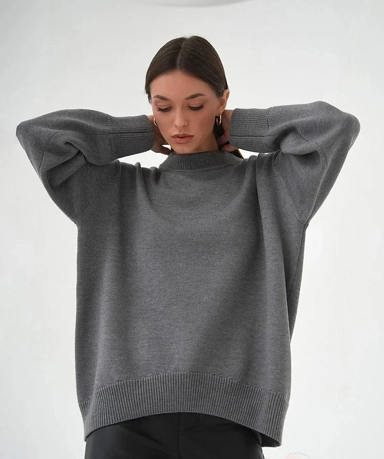 Cozy Women's Long Sleeve Crew Neck Sweater