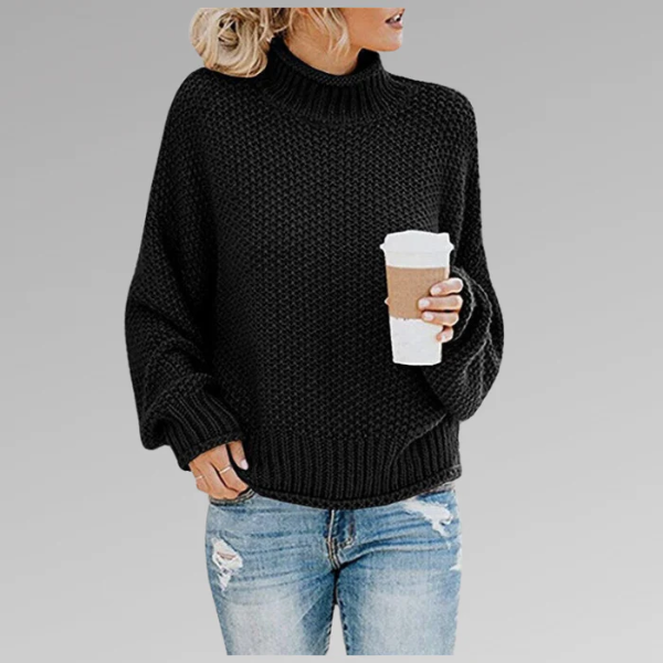 Comfy Oversized Crew Neck Winter Sweater - OutfitLondon