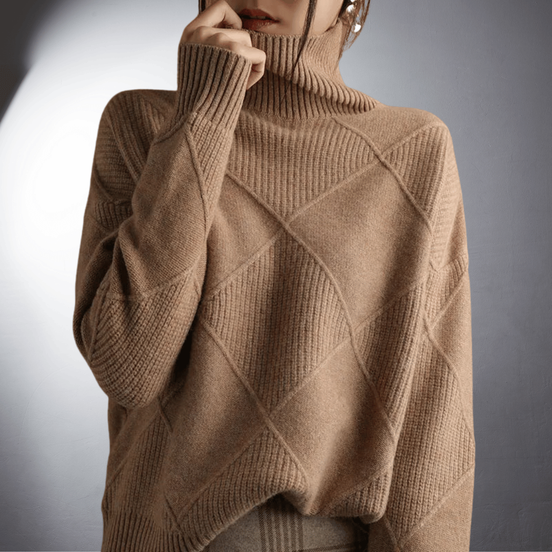 Cozy Women's Oversized Turtleneck Sweater