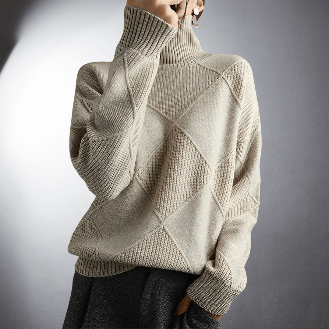 Cozy Women's Oversized Turtleneck Sweater