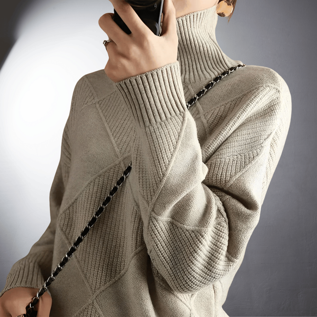 Cozy Women's Oversized Turtleneck Sweater
