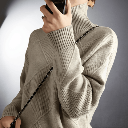 Cozy Women's Oversized Turtleneck Sweater