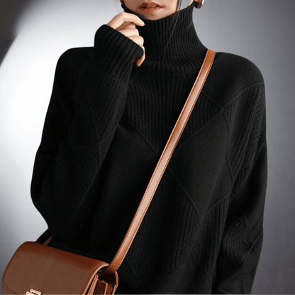 Cozy Women's Oversized Turtleneck Sweater