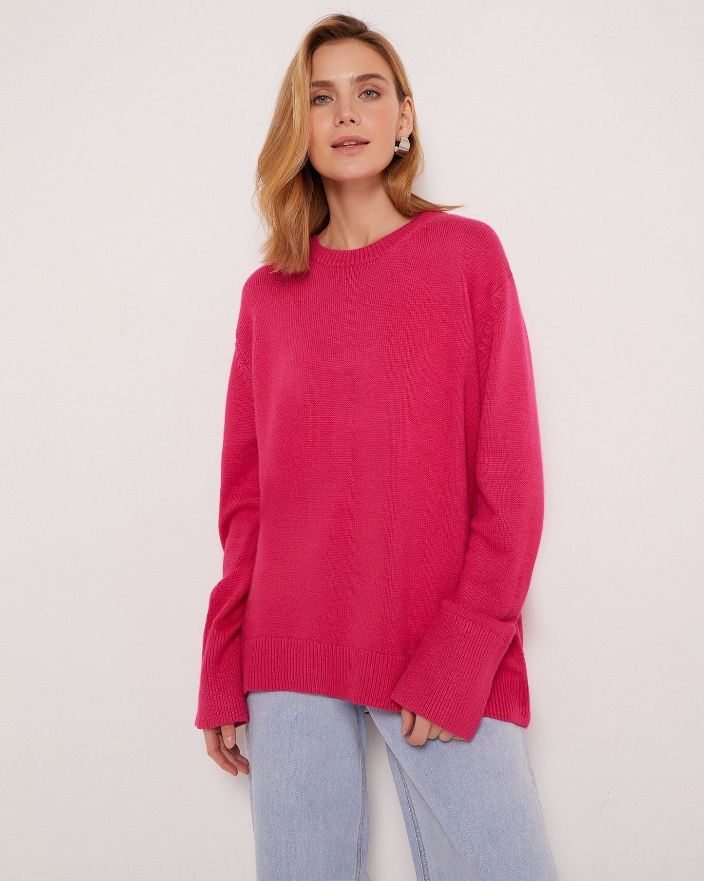 Comfy Women's Oversized Crew Neck Sweatshirt