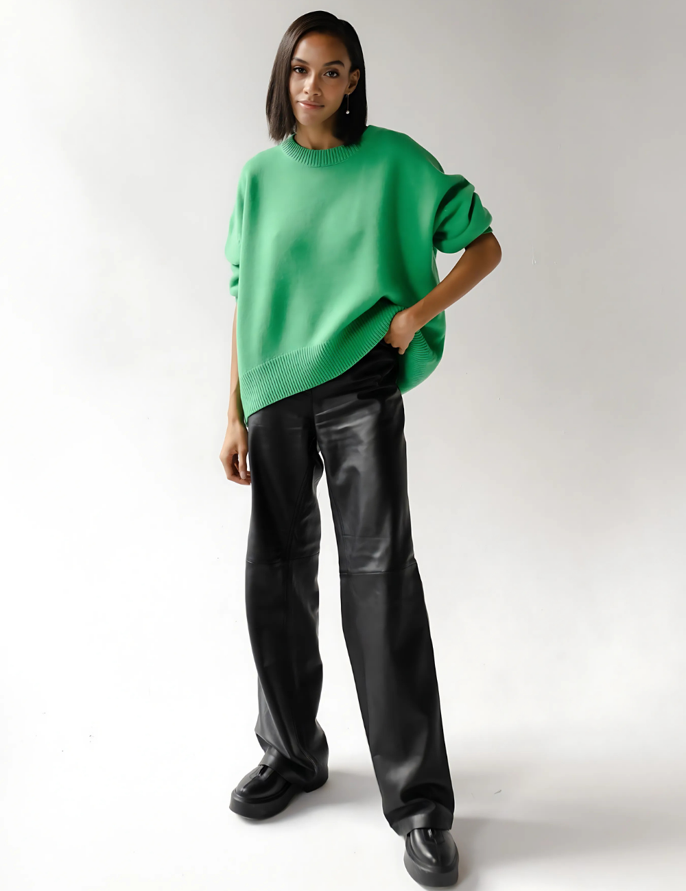 Comfy Women's Oversized Crew Neck Sweatshirt