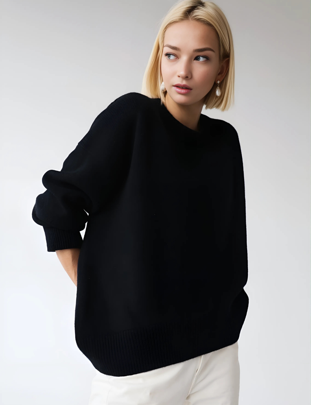 Comfy Women's Oversized Crew Neck Sweatshirt