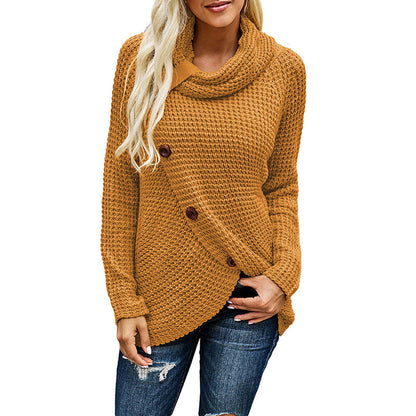 Cozy Oversized Women's Sweatshirt with Cowl Neck