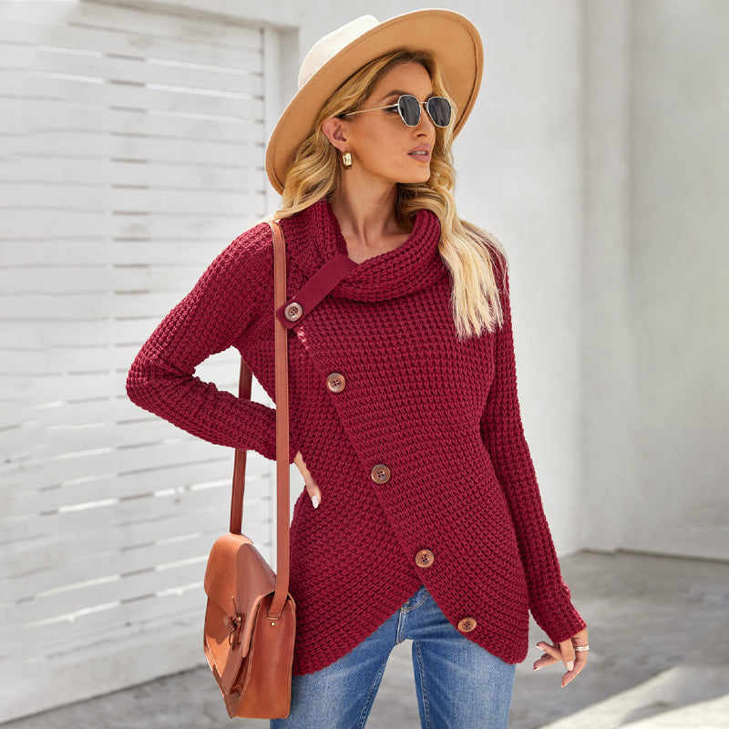 Cozy Oversized Women's Sweatshirt with Cowl Neck