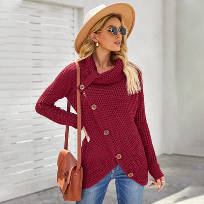 Cozy Oversized Women's Sweatshirt with Cowl Neck