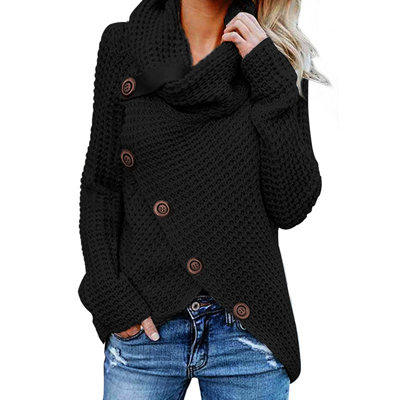 Cozy Oversized Women's Sweatshirt with Cowl Neck