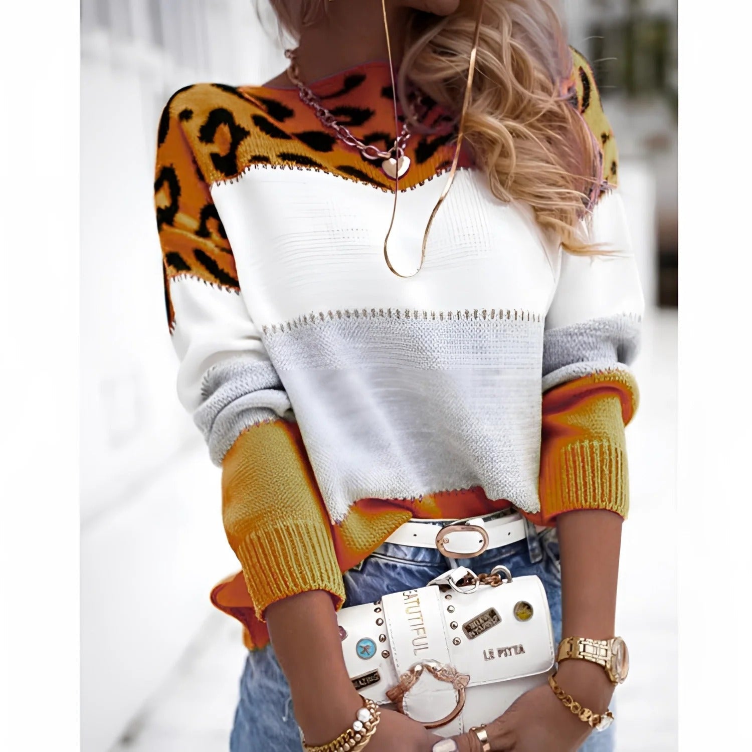 Comfy Animal Print Long Sleeve Sweatshirt - OutfitLondon