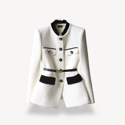 Luxury Velvet Blazer for Women with Gold Buttons