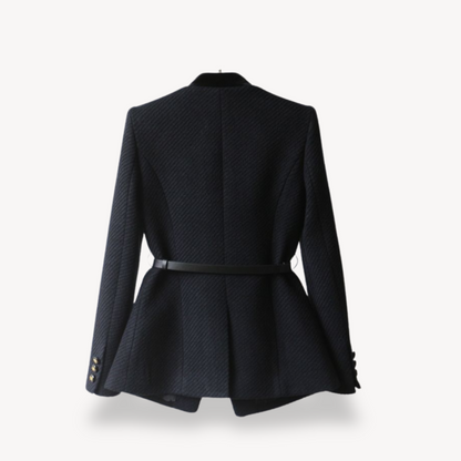 Luxury Velvet Blazer for Women with Gold Buttons