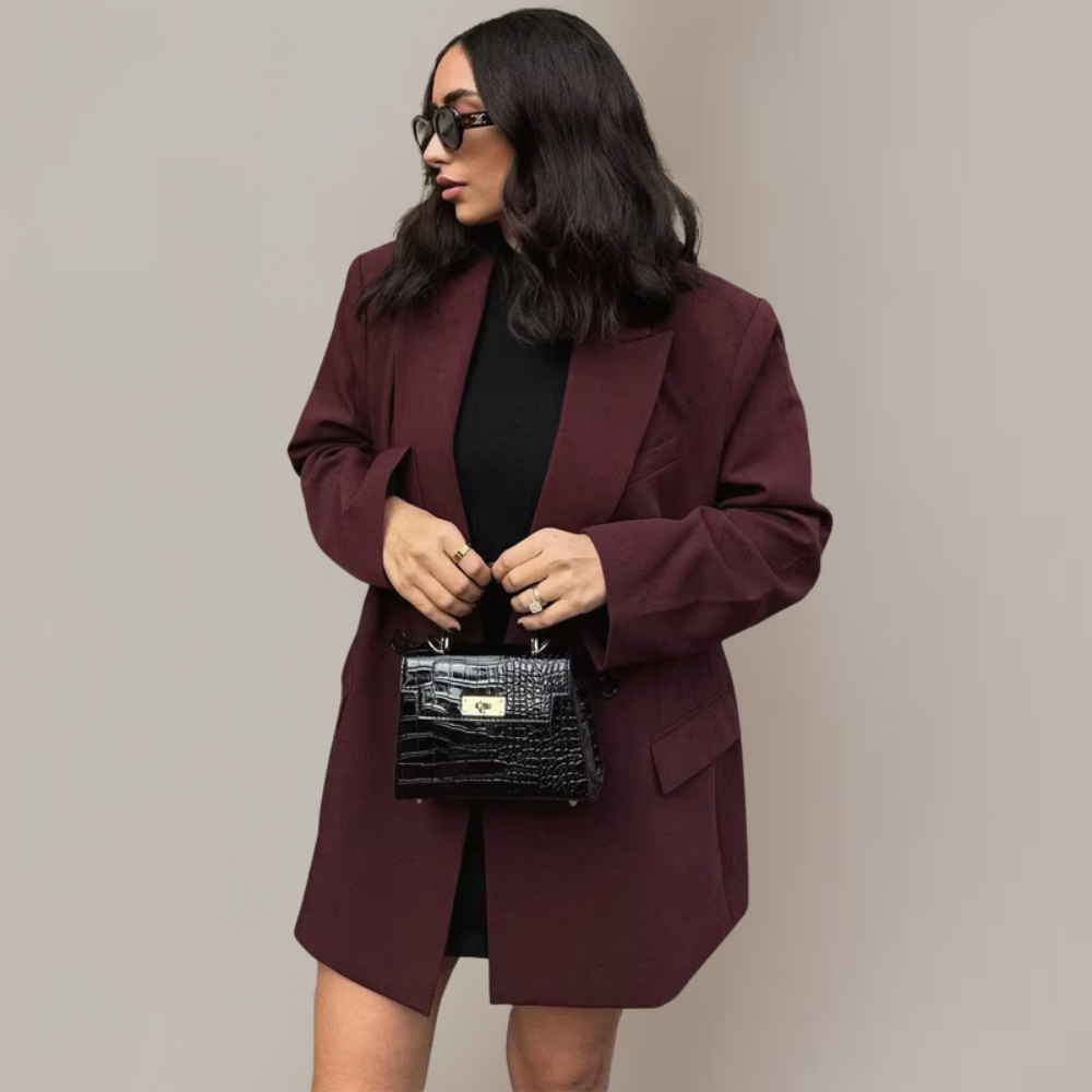 Classic Red Blazer for Women - Slim Fit Jacket
