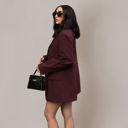 Classic Red Blazer for Women - Slim Fit Jacket