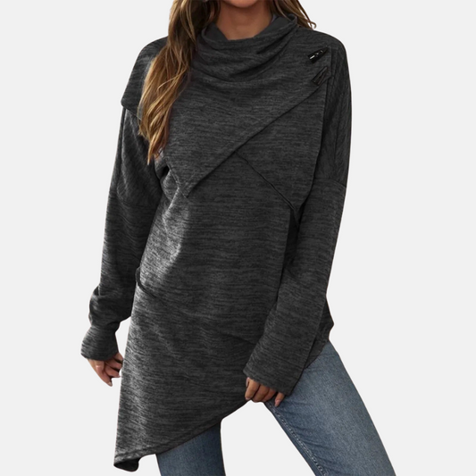 Soft Wool Sweater Tunic for Women - Casual Fit - OutfitLondon