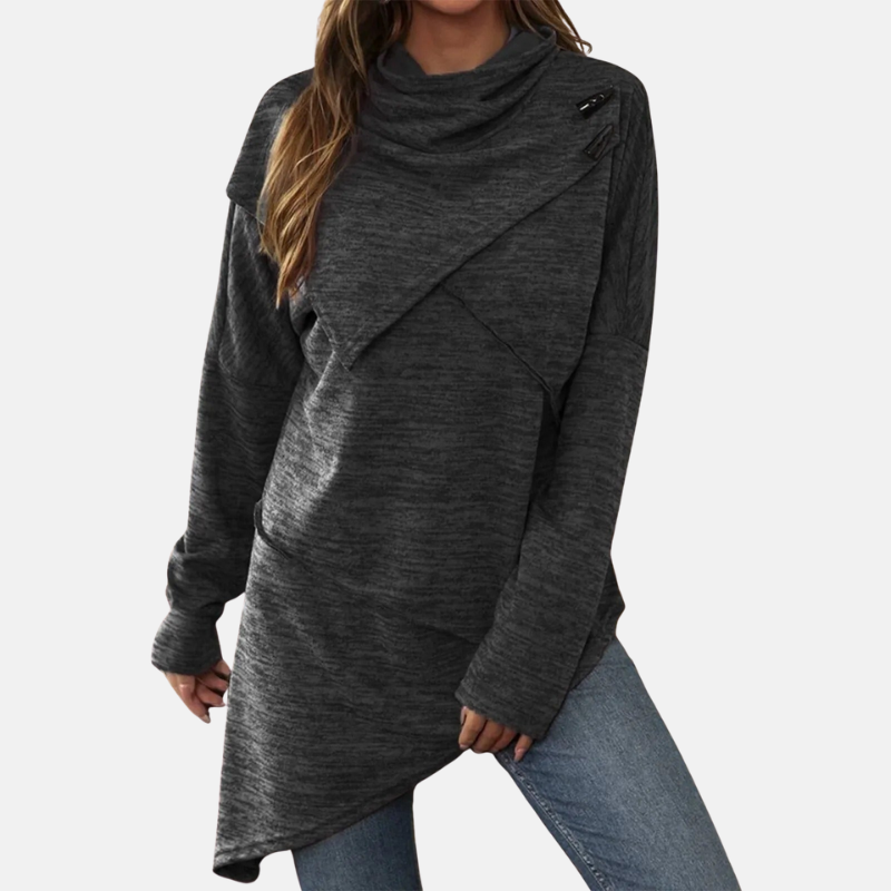 Cozy Women's Oversized Tunic Sweater - OutfitLondon
