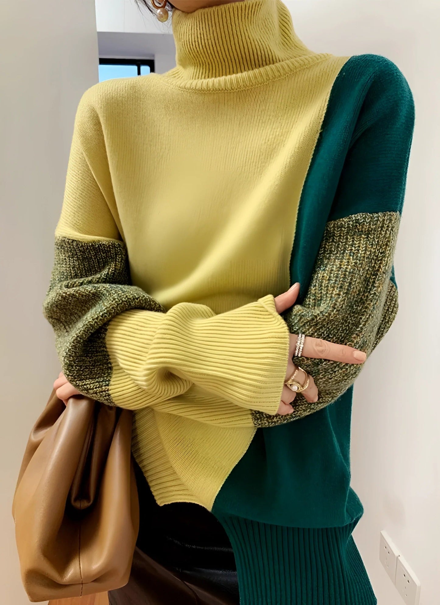 Casual Oversized Turtleneck Sweater
