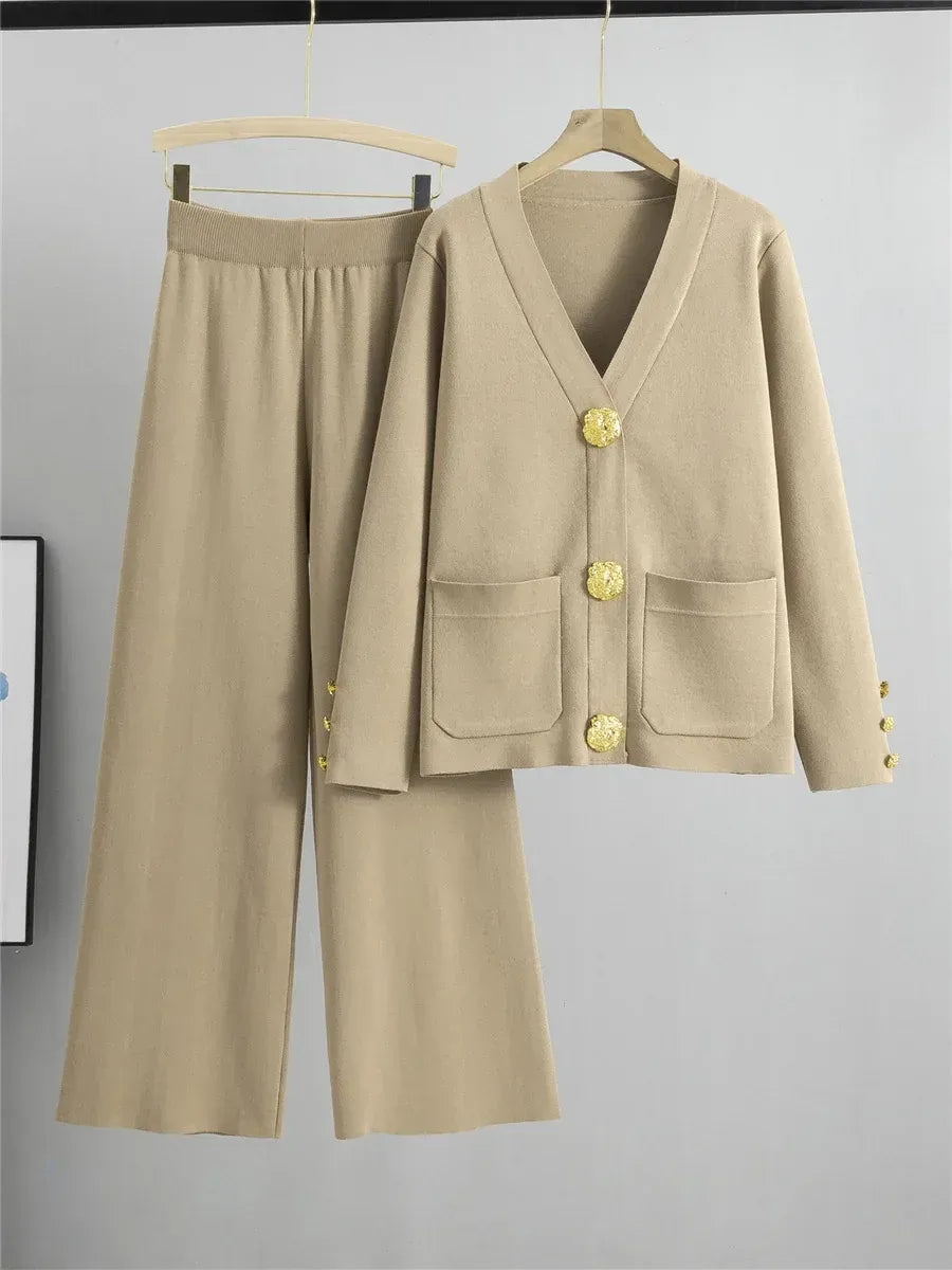 Comfy Women's 2-Piece Knit Cardigan Set