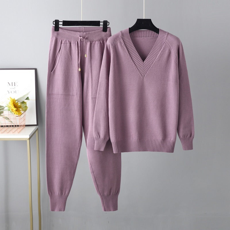 Comfy 2-Piece Knit Sweater Jogger Set