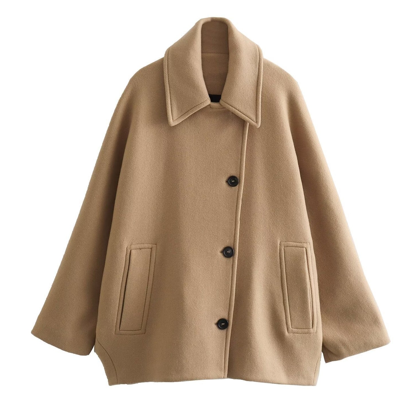 Cozy Women's Oversized Wool Coat - OutfitLondon