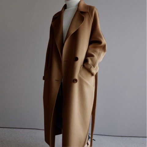 Warm Women's Double Breasted Wool Coat