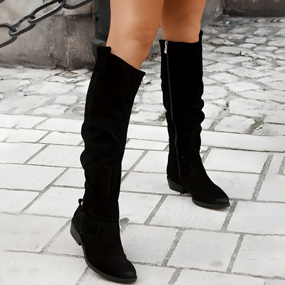 Tall Brown Leather Women's Boots