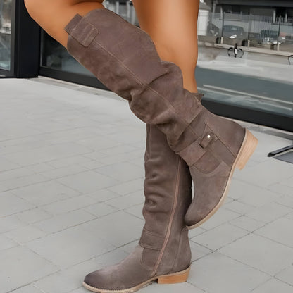 Tall Brown Leather Women's Boots