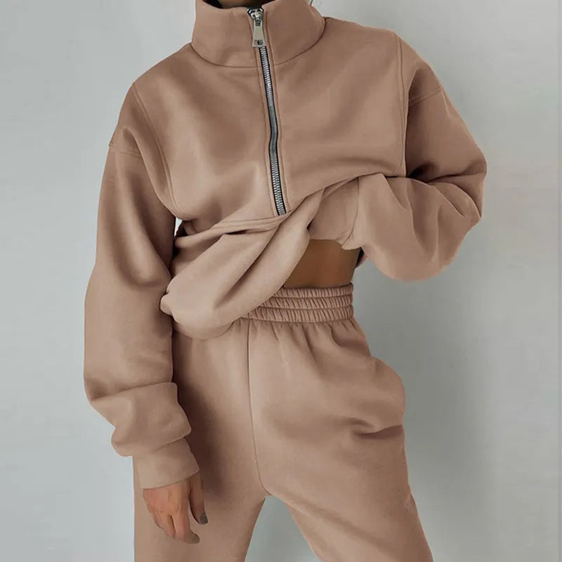 Women's Active 2 Piece Crop Top Jogger Set