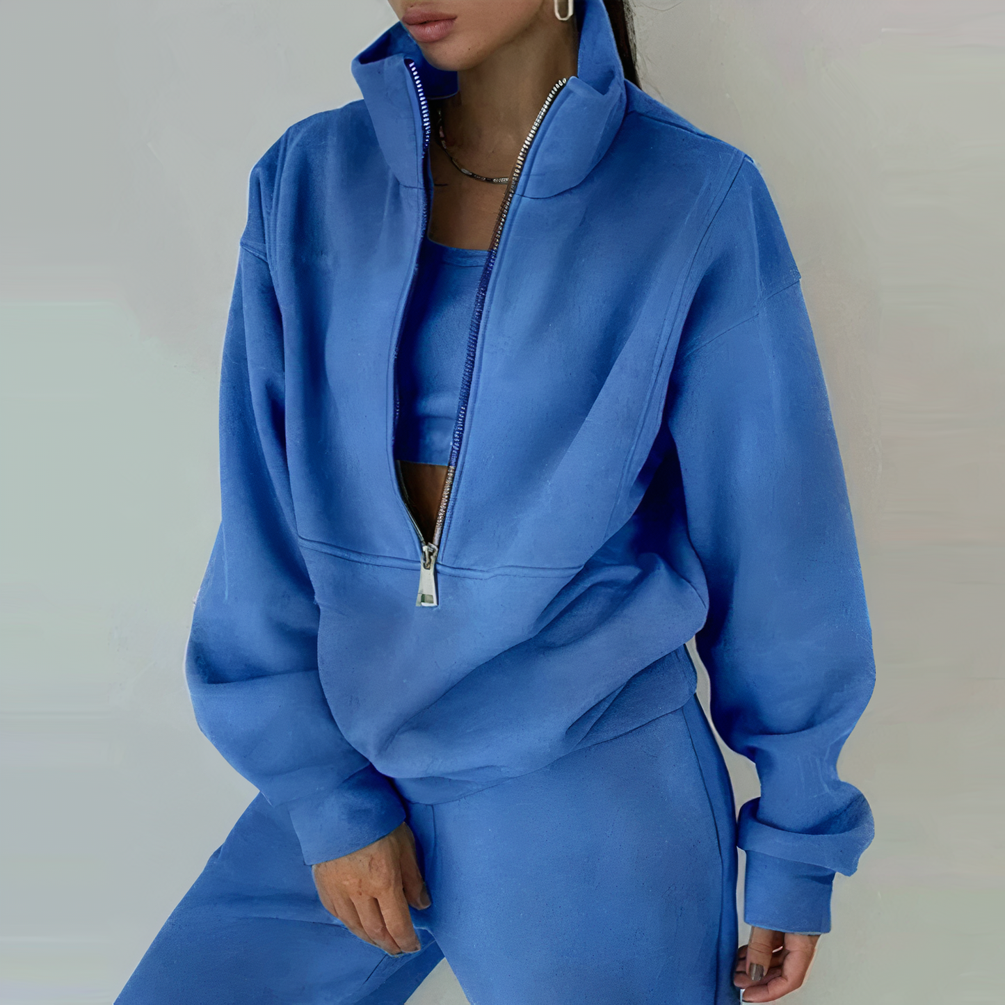 Women's Active 2 Piece Crop Top Jogger Set