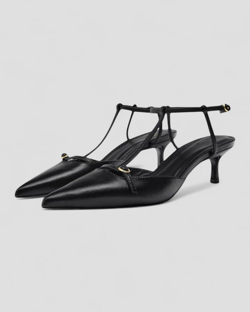 Ladies Classic High Heel Leather Shoes - OutfitLondon
